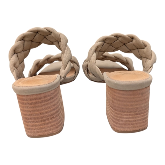 Mi.iM Braided Block Heels Sandals Nude Tan - Picture 5 of 6